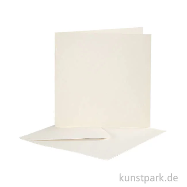 Artikelbild 1 des Artikels “Karte mit Umschlag - Altweiß, 10 Stück 12,5 x 12,5 cm“