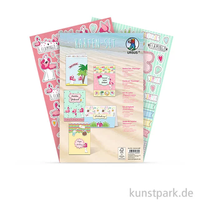 Artikelbild 1 des Artikels “Karten-Set - Flamingo für 5 Karten “