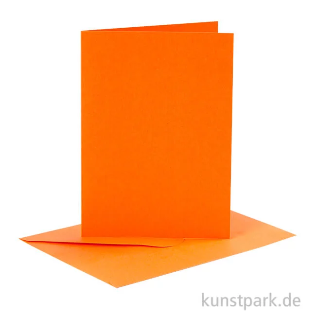 Artikelbild 1 des Artikels “Karten und Kuverts, 6 Sets 15 x 10.5 cm | Orange“