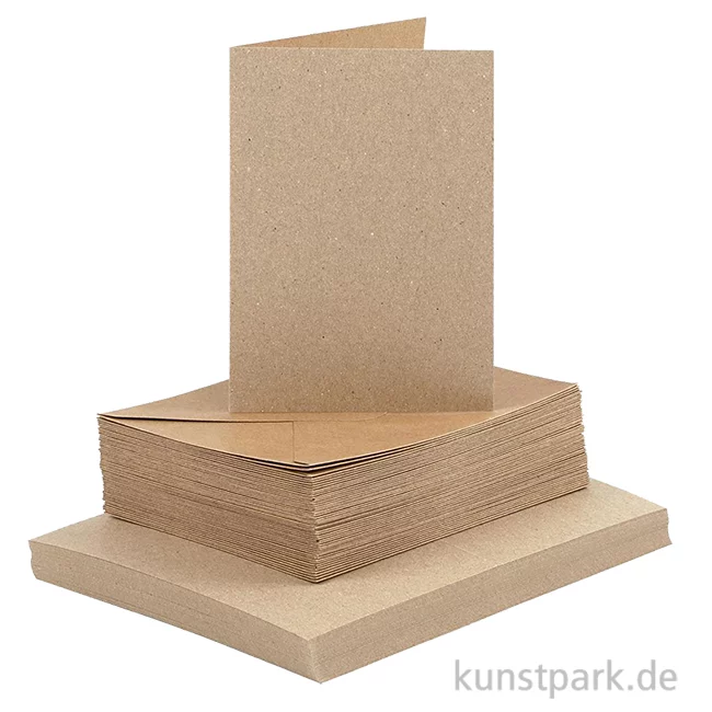 Artikelbild 1 des Artikels “Karten und Kuverts - Natur, 10,5 x 15 cm, 50 Sets “
