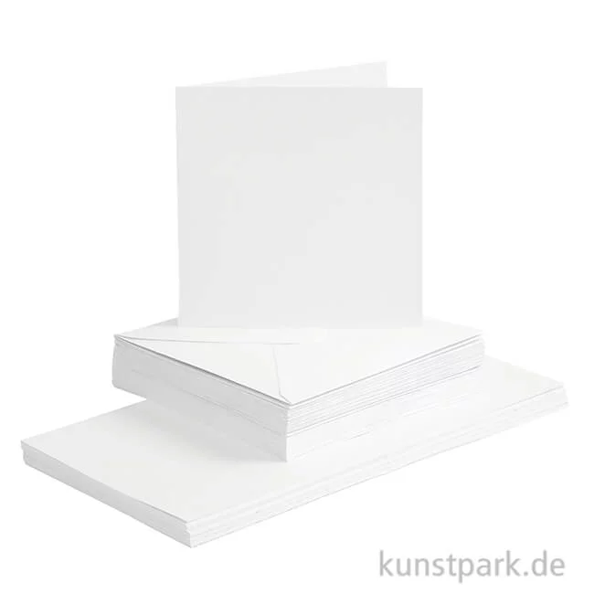Artikelbild 1 des Artikels “Karten und Kuverts - Weiß, 15 x 15 cm, 50 Sets “