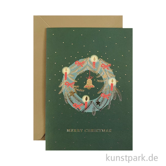 Artikelbild 1 des Artikels “Karten und Umschläge - Merry Christmas, Kranz, 8er Set, B6 “