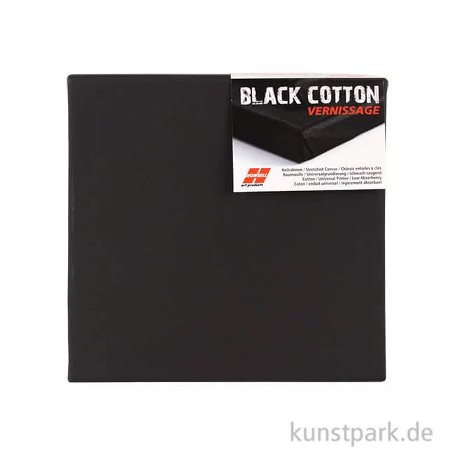 Artikelbild 1 des Artikels “Keilrahmen schwarz - BLACK COTTON, Vernissage - 4,5 cm 20 x 20 cm“