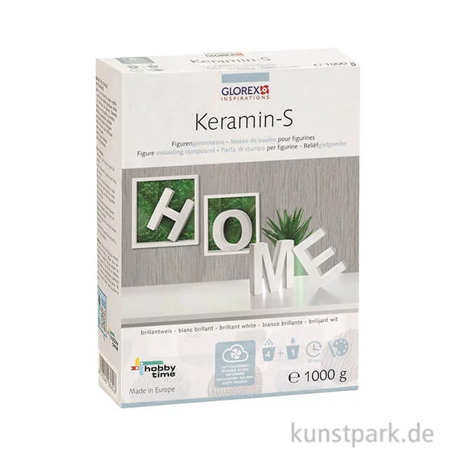 Artikelbild 1 des Artikels “Keramin-S Gießmasse Schneeweiß, Wetterfest, 1 kg “