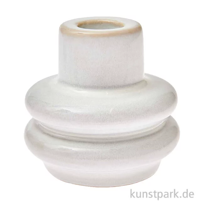Artikelbild 1 des Artikels “Kerzenhalter Altweiß, Porzellan, 7,5 x 7,3 x 7,5 cm “