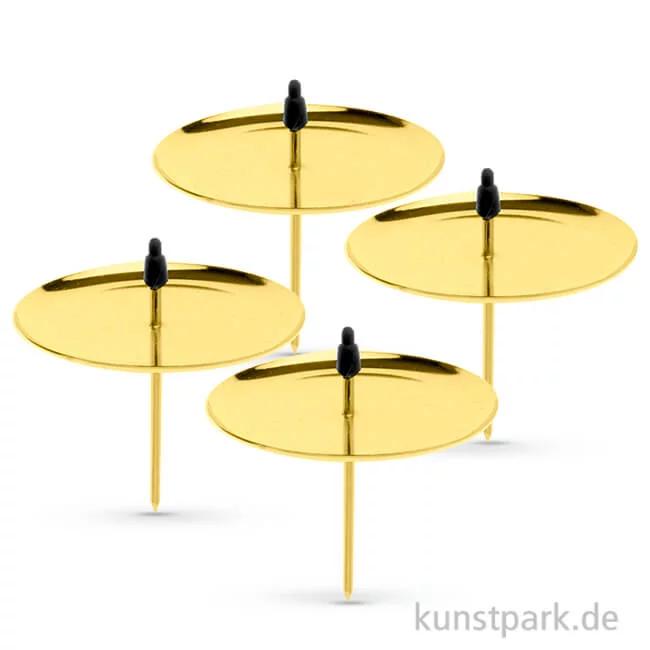 Artikelbild 1 des Artikels “Kerzenhalter aus Metall - Goldfarben, 4 Stück “