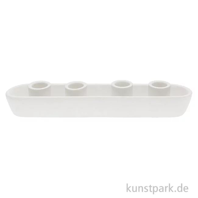 Artikelbild 1 des Artikels “Kerzenhalter für 4 Kerzen, Weiß, Porzellan, 27,5 x 6 x 4 cm “