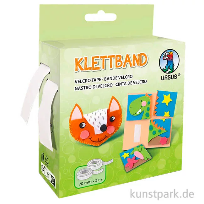 Artikelbild 1 des Artikels “Klettband Rolle, Selbstklebend, Weiß, 20 mm x 3 Meter “