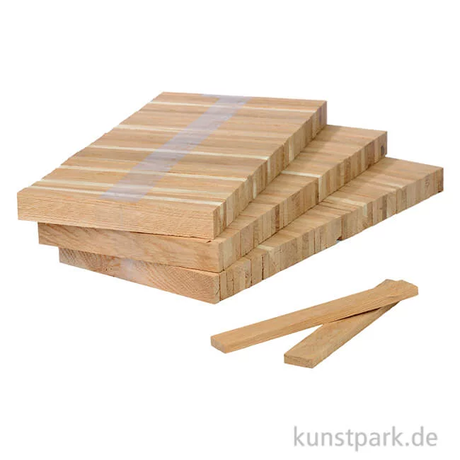 Artikelbild 1 des Artikels “Klötzchenmann Holzklötzchen zum Basteln, Eiche, 22x8x160 mm, 78 Stück “