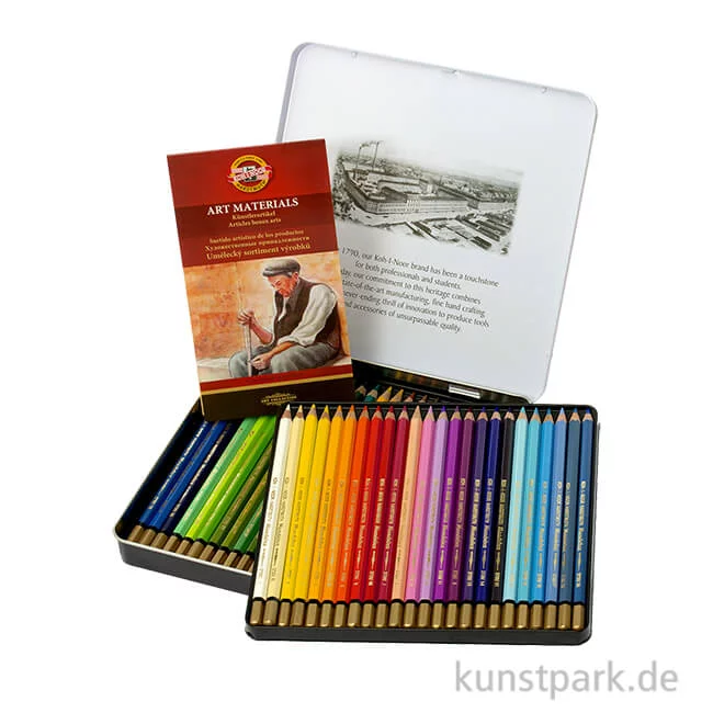 Artikelbild 1 des Artikels “Koh-I-Noor MONDELUZ Aquarellstifte, 48 Stifte im Metalletui “