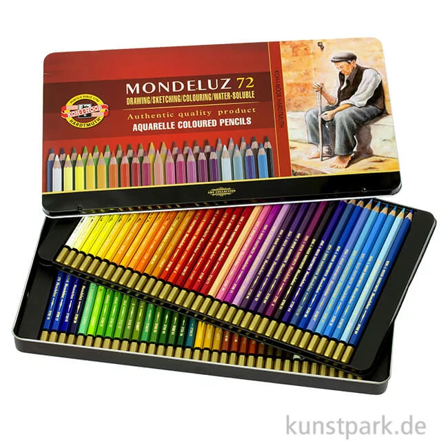 Artikelbild 1 des Artikels “Koh-I-Noor MONDELUZ Aquarellstifte, 72 Stifte im Metalletui “