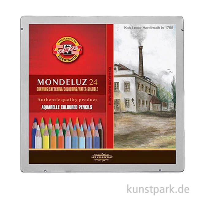 Artikelbild 1 des Artikels “Koh-I-Noor MONDELUZ Aquarellstifte Landschaft, 24 Stifte im Metalletui “