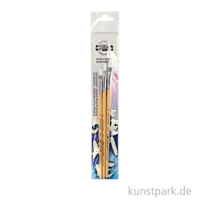 Artikelbild 1 des Artikels “Koh-I-Noor Pinselset SYNTHETIC, 3 Flachpinsel, Größen 6, 8 und 10 “