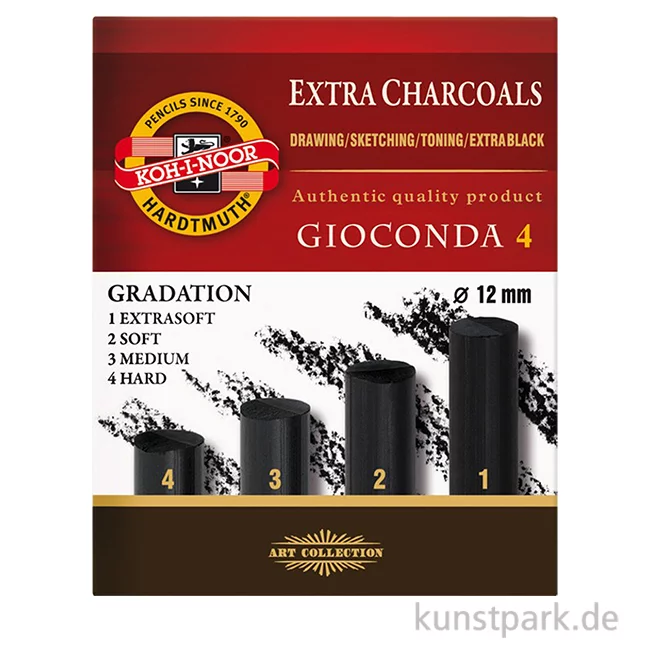 Artikelbild 1 des Artikels “Koh-I-Noor Zeichenkohle Set - Schwarze Reißkohle in 4 Härtegraden “