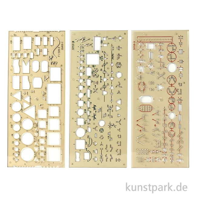 Artikelbild 1 des Artikels “Koh-I-Noor Zeichenschablonen - Elektro / Technik, 3er Set “