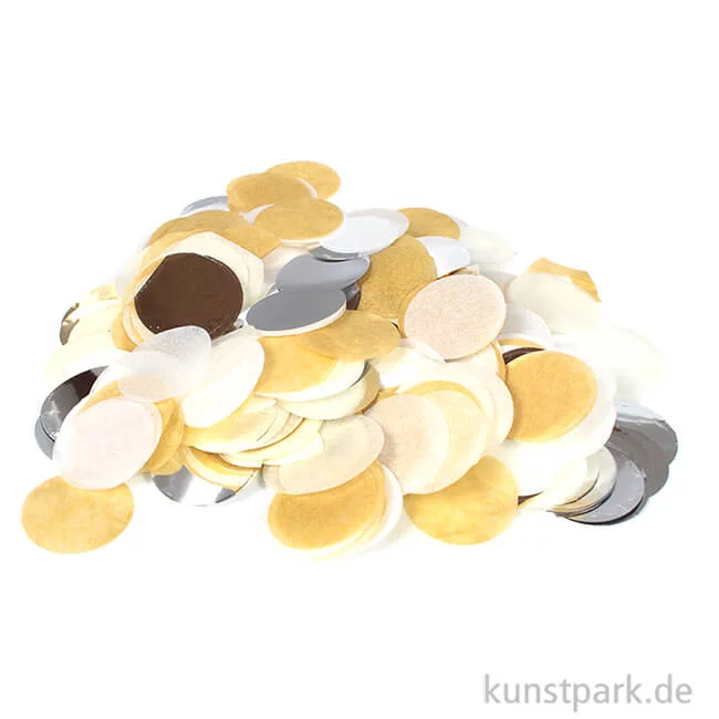 Artikelbild 1 des Artikels “Konfetti 30 g 2 cm | Silber-Gold“