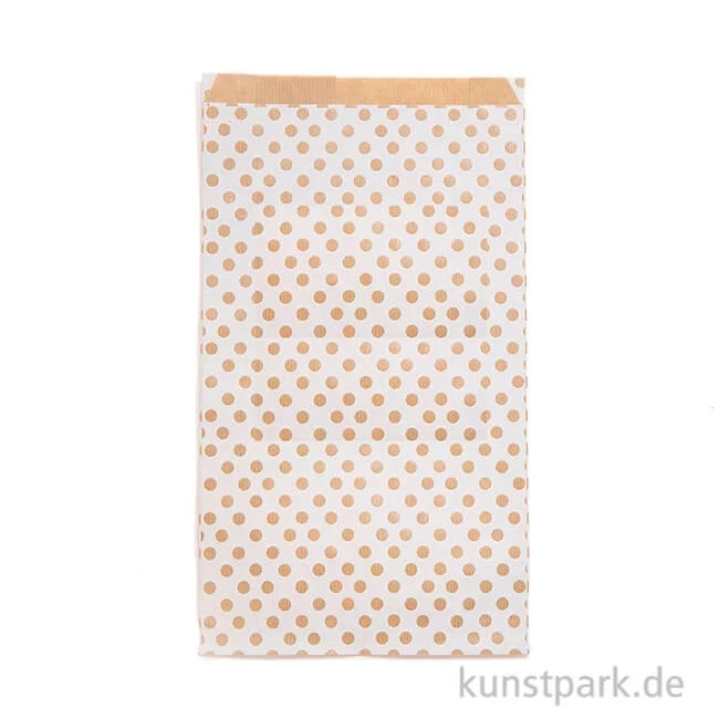 Artikelbild 1 des Artikels “Kraftpapier Tüten, Weiße Punkte, 21 x 37 cm, 50 Stück “