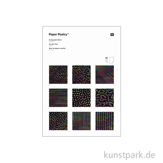 Artikelbild 1 des Artikels “Kratzpapier Block - Regenbogen DIN A5 - 15 Blatt“