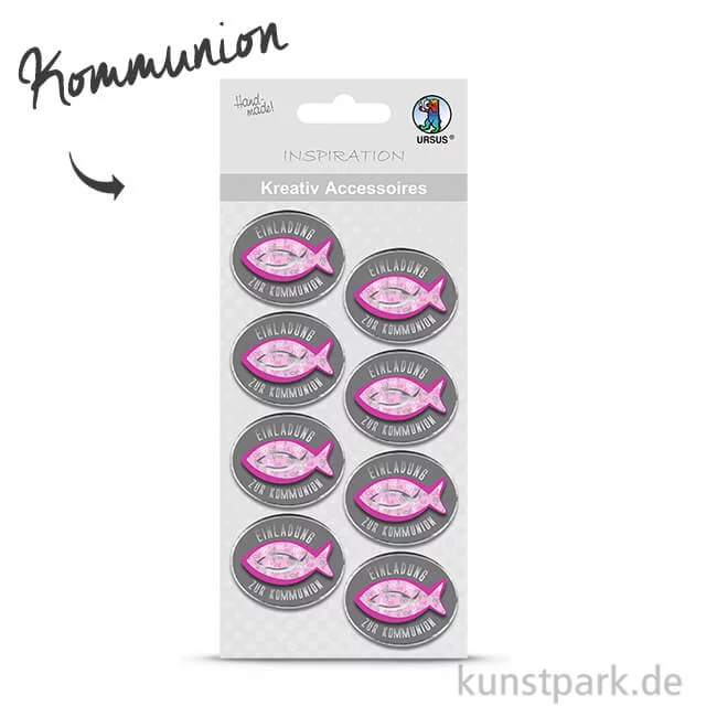 Artikelbild 1 des Artikels “Kreativ Accessoires Religion - Pink, Einladung Kommunion “