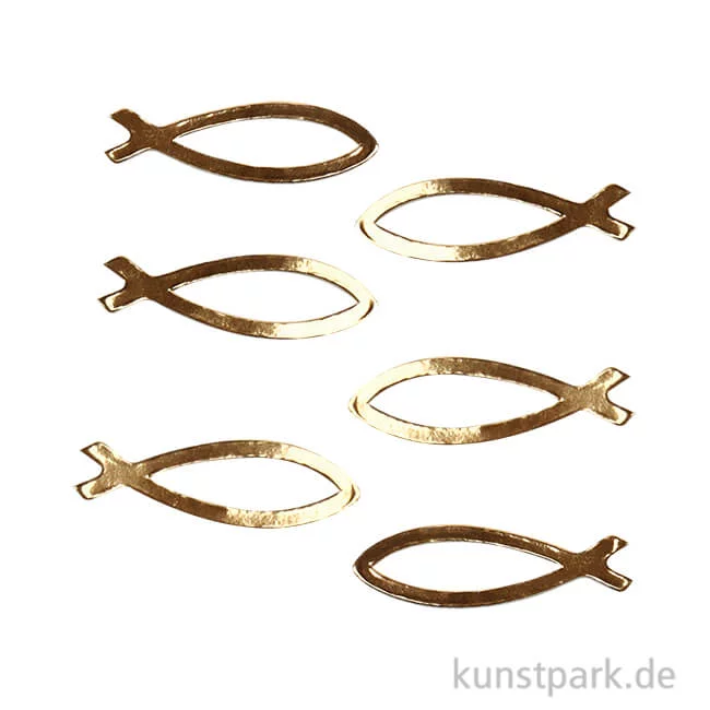 Artikelbild 1 des Artikels “Kreativ Accessoires - Streuteile, Christliche Fische, Gold “