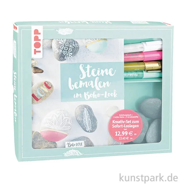 Artikelbild 1 des Artikels “Kreativ-Set - Steine bemalen im Boho-Look, Topp Verlag “