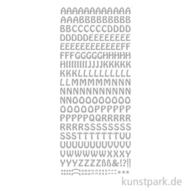 Artikelbild 1 des Artikels “Kreativ Sticker - Buchstaben groß, Silber, 10 x 23 cm “
