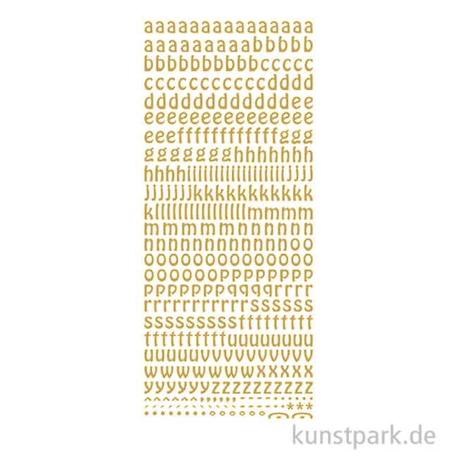 Artikelbild 1 des Artikels “Kreativ Sticker - Buchstaben klein, Gold, 10 x 23 cm “
