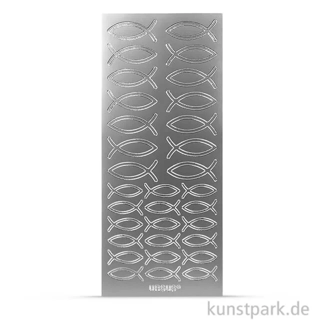 Artikelbild 1 des Artikels “Kreativ Sticker - Fische, silber, 5 Bögen “