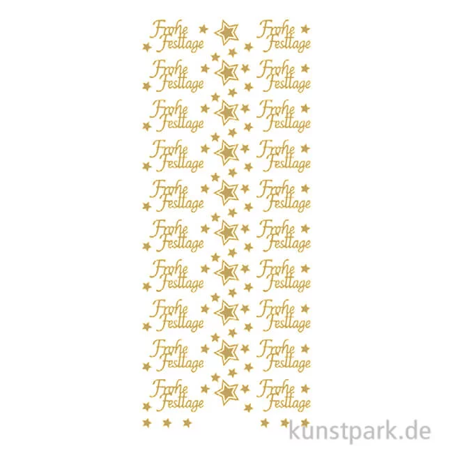 Artikelbild 1 des Artikels “Kreativ Sticker - Frohe Festtage, Gold, 10 x 23 cm “