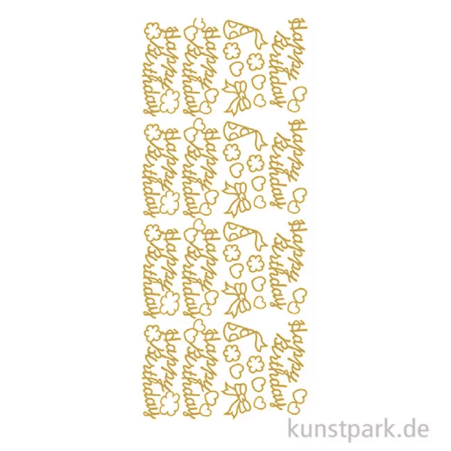 Artikelbild 1 des Artikels “Kreativ Sticker - Happy Birthday 1, Gold, 10 x 23 cm “