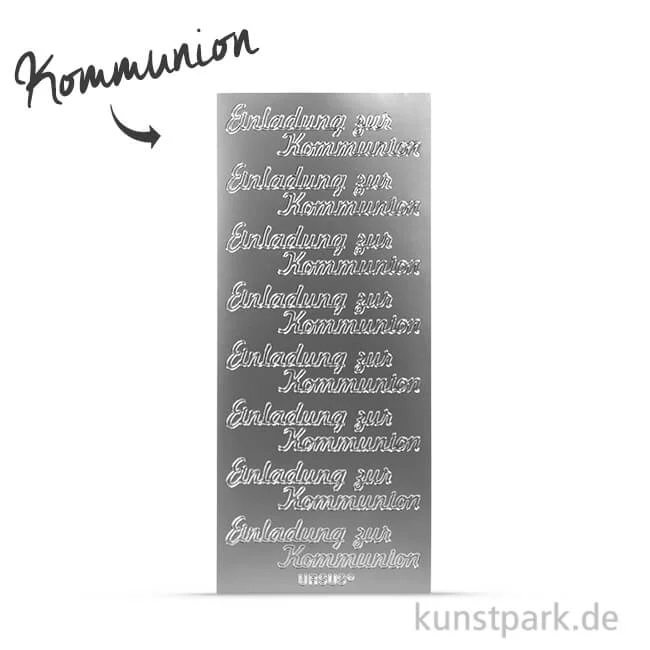 Artikelbild 1 des Artikels “Kreativ Sticker - Kommunion, silber, 5 Bögen “