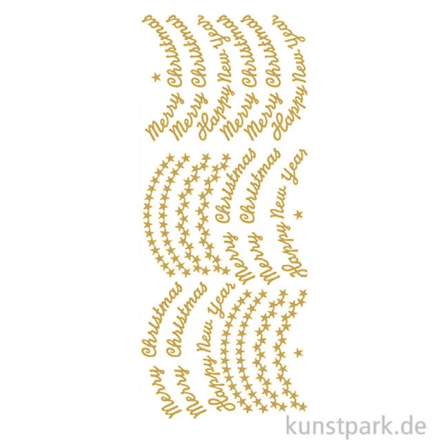 Artikelbild 1 des Artikels “Kreativ Sticker - Merry Christmas, Gold, 10 x 23 cm “