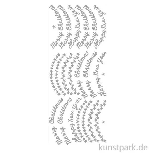 Artikelbild 1 des Artikels “Kreativ Sticker - Merry Christmas, Silber, 10 x 23 cm “