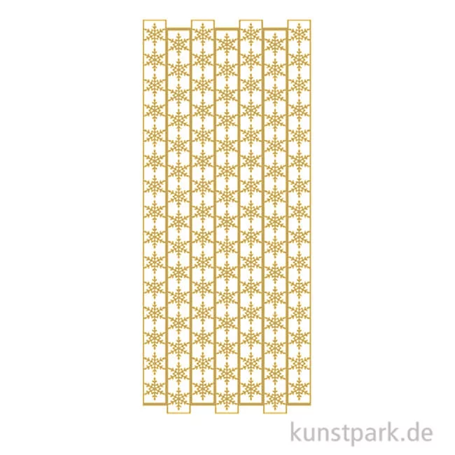 Artikelbild 1 des Artikels “Kreativ Sticker - Schneeflocken Bordüre, Gold, 10 x 23 cm “