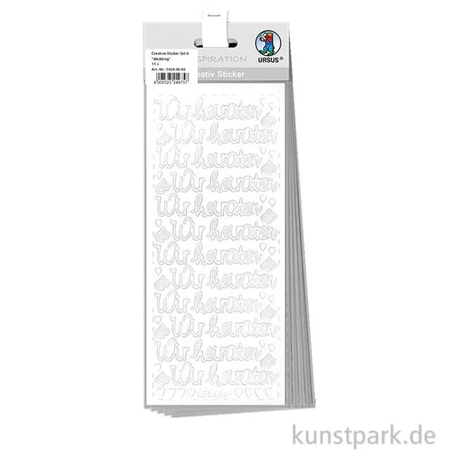 Artikelbild 1 des Artikels “Kreativ Sticker Set 6 - Wedding, Hochzeit, 15 Stickerbögen “