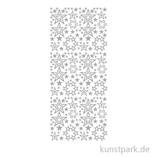 Artikelbild 1 des Artikels “Kreativ Sticker - Sterne 3, Silber, 10 x 23 cm “