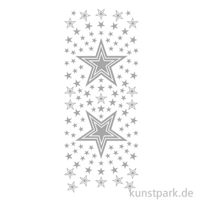 Artikelbild 1 des Artikels “Kreativ Sticker - Sterne 4, Silber, 10 x 23 cm “