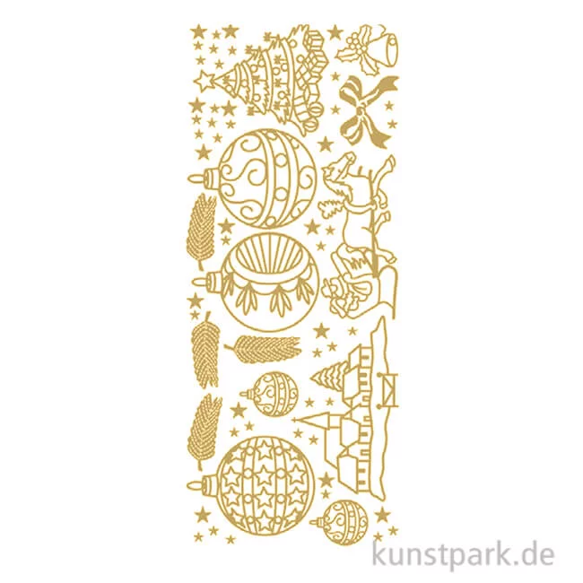 Artikelbild 1 des Artikels “Kreativ Sticker - Weihnachten 2, Gold, 10 x 23 cm “