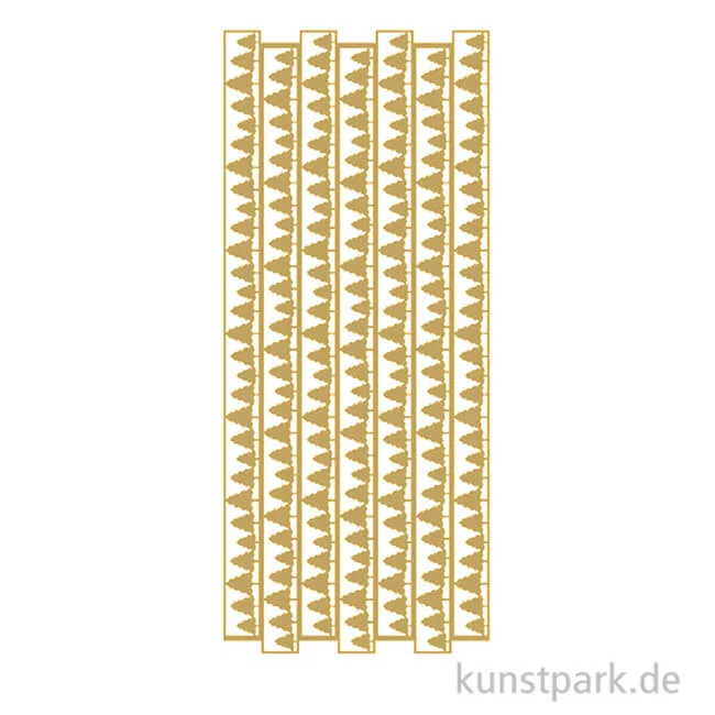 Artikelbild 1 des Artikels “Kreativ Sticker - Weihnachtsbaum Bordüre, Gold, 10 x 23 cm “