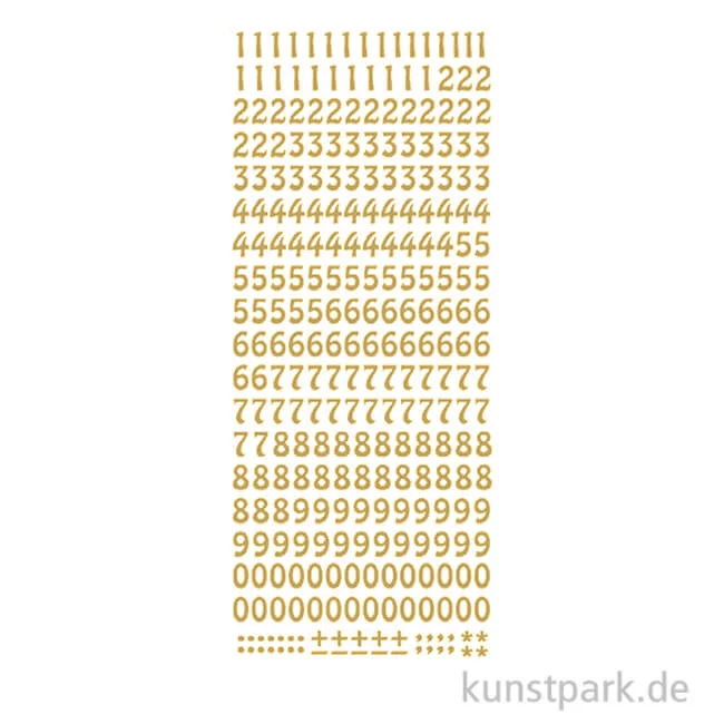 Artikelbild 1 des Artikels “Kreativ Sticker - Zahlen 1, Gold, 10 x 23 cm “