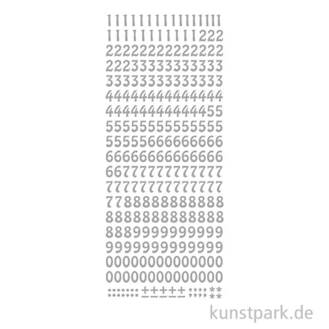 Artikelbild 1 des Artikels “Kreativ Sticker - Zahlen 1, Silber, 10 x 23 cm “