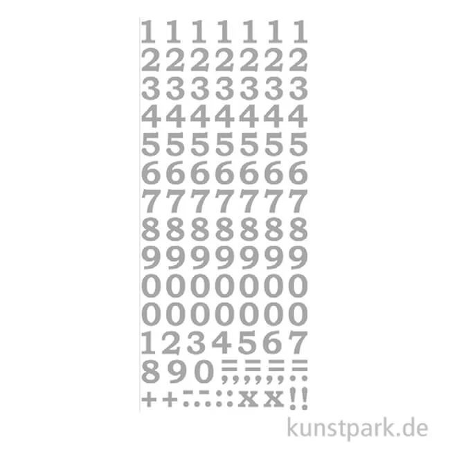 Artikelbild 1 des Artikels “Kreativ Sticker - Zahlen 2, Silber, 10 x 23 cm “