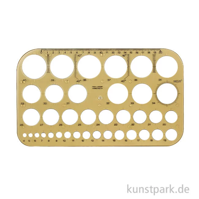 Artikelbild 1 des Artikels “Koh-I-Noor Kreisschablone mit Kreisdurchmessern von 4 bis 40 mm “