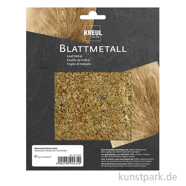 Artikelbild 1 des Artikels “KREUL Blattmetall Flocken - Gold, 2g “