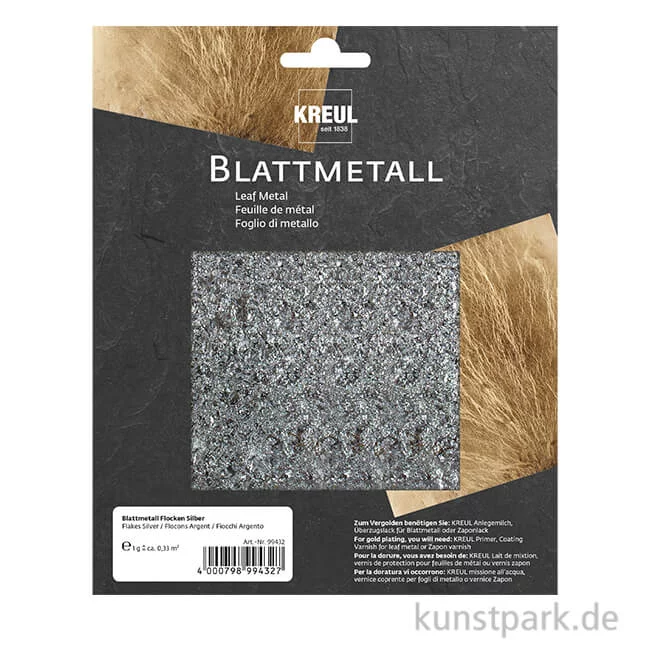 Artikelbild 1 des Artikels “KREUL Blattmetall Flocken - Silber, 1g “