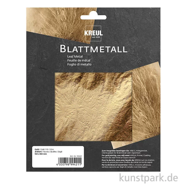 Artikelbild 1 des Artikels “KREUL Blattmetall - Gold, 140 x 140 mm, 25 Blatt “