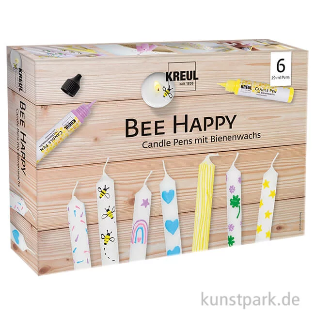 Artikelbild 1 des Artikels “KREUL Candle Pen - Bee Happy Set mit 6 Kerzenstiften “