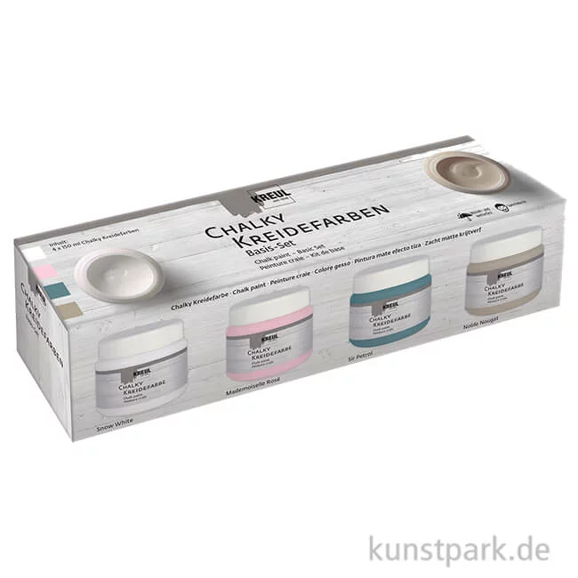 Artikelbild 1 des Artikels “KREUL Chalky Kreidefarben Set, 4 x 150 ml “