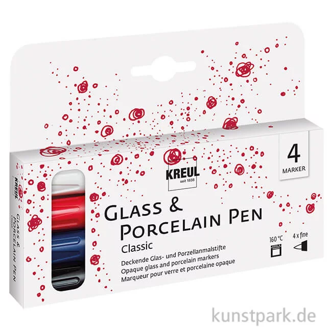 Artikelbild 1 des Artikels “KREUL Glass & Porcelain Pen - Classic Fine Set mit 4 Stiften “
