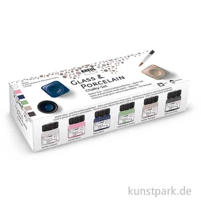 Artikelbild 1 des Artikels “KREUL Glass & Porcelain CHALKY Set mit 6 x 20 ml “